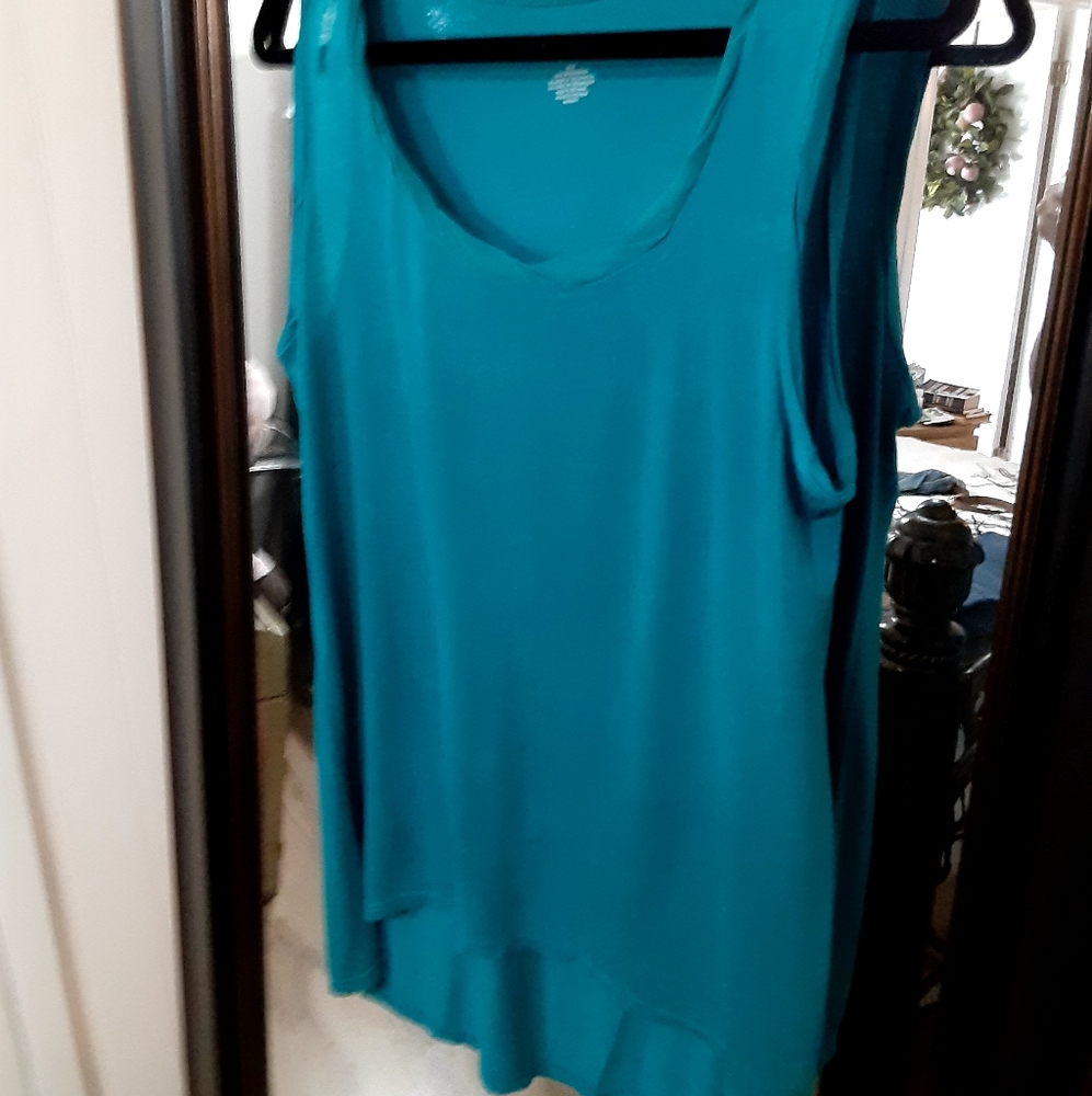 Ana turquoise sleeveless top